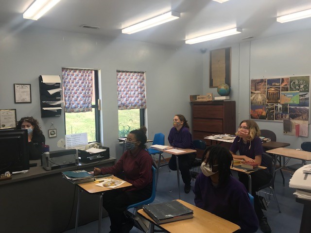 Indiana staff wearing masks