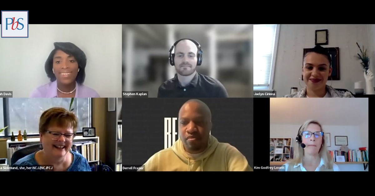 Four young people with lived experience give feedback during our webinar on April 4, 2023